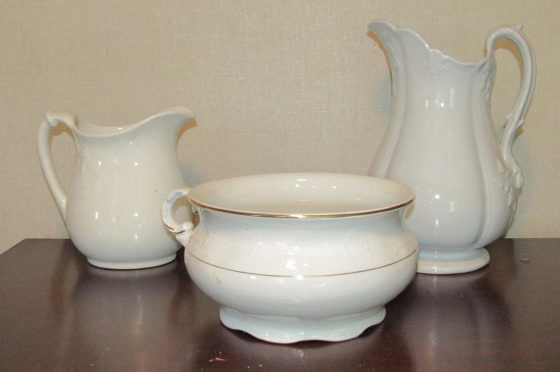 Ironstone: Getting all pictured. Tallest pitcher is approx 12" tall.