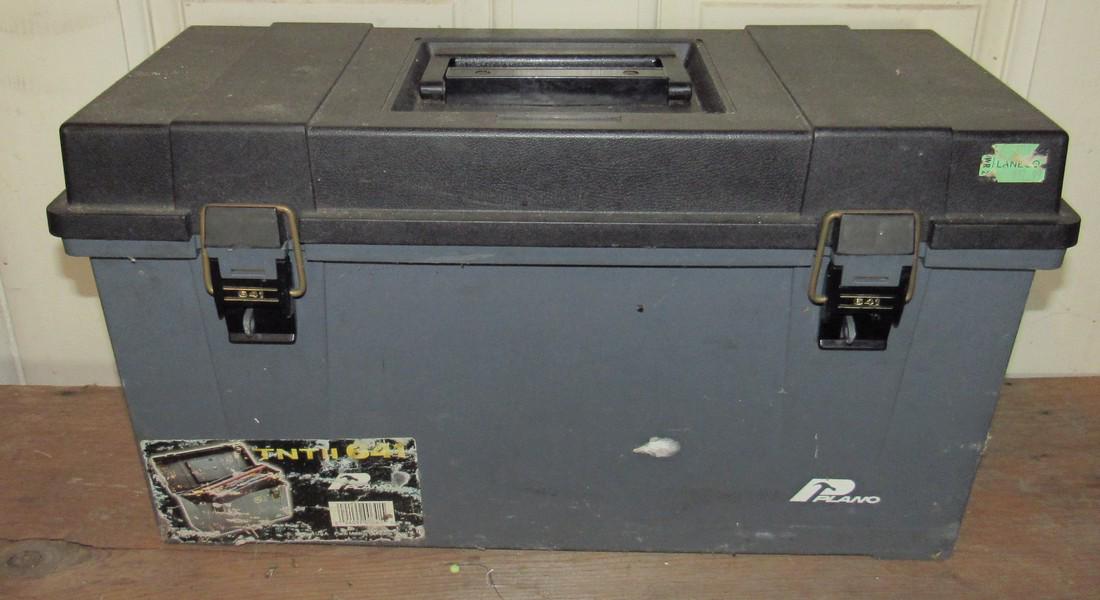 Plano Tool Box and Contents: Approx 20" long