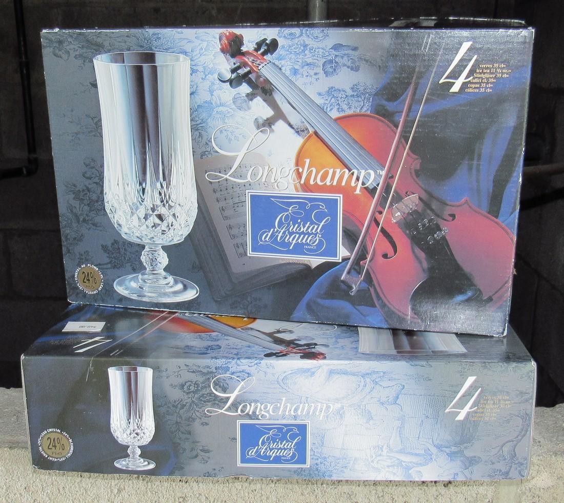 8 Longchamp Lead Crystal Glasses: Getting both boxes