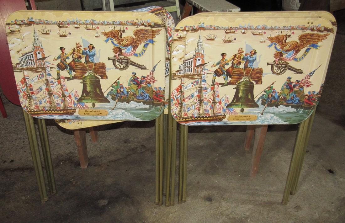 4 Vintage Bicentennial TV Trays: Getting all 4 pictured