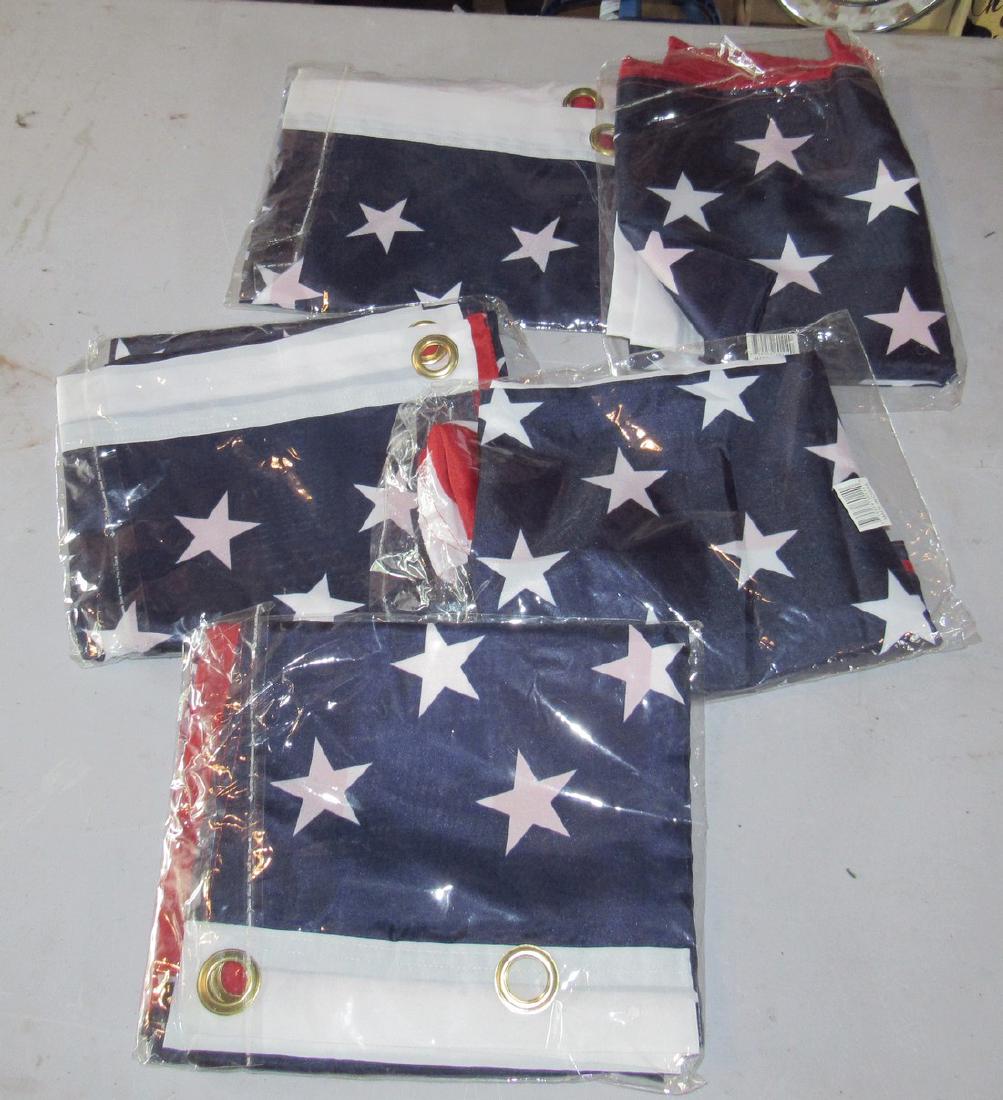 5 American Flags: Approx 34" x 60"