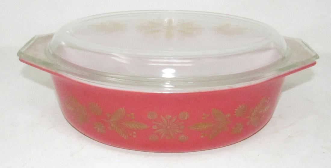 Pyrex Casserole with Lid: Approx 12 3/4" from handle to handle.