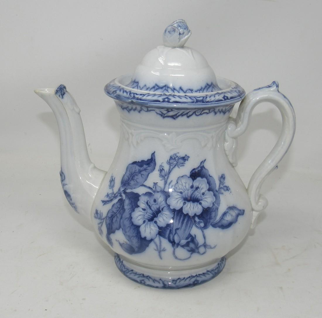 Ironstone Teapot: Approx 10 1/2" tall.