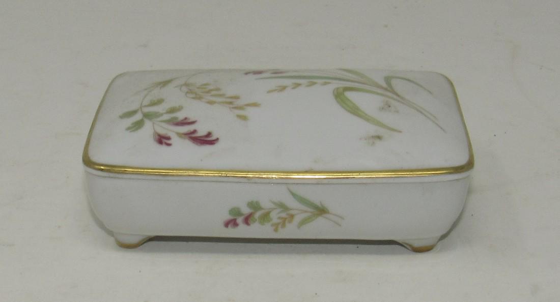 Rosenthal Trinket Box: Approx 3" x 4 1/2" x 1 1/2" tall.