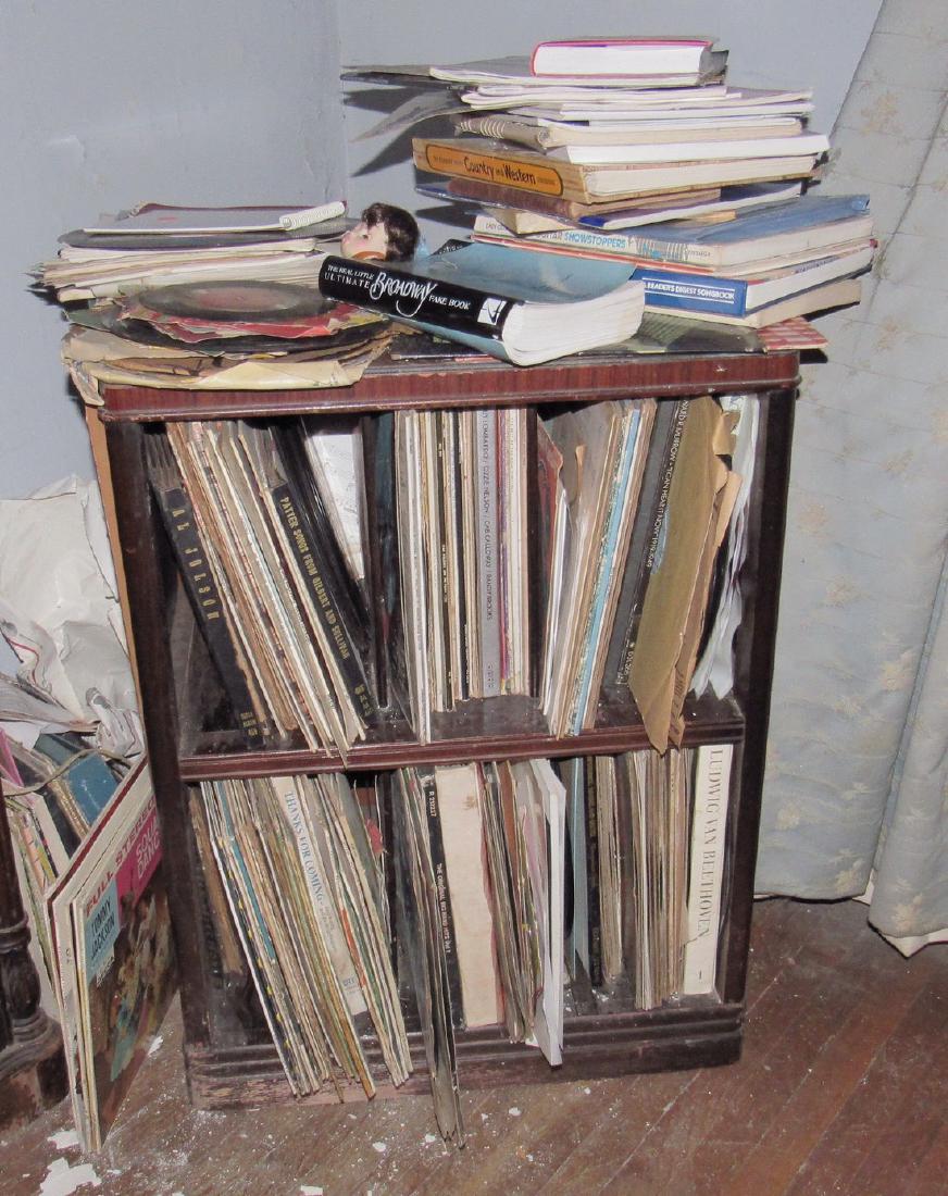 Large Lot of Records Sheet Music Songbooks: Getting all records pictured. Includes stand