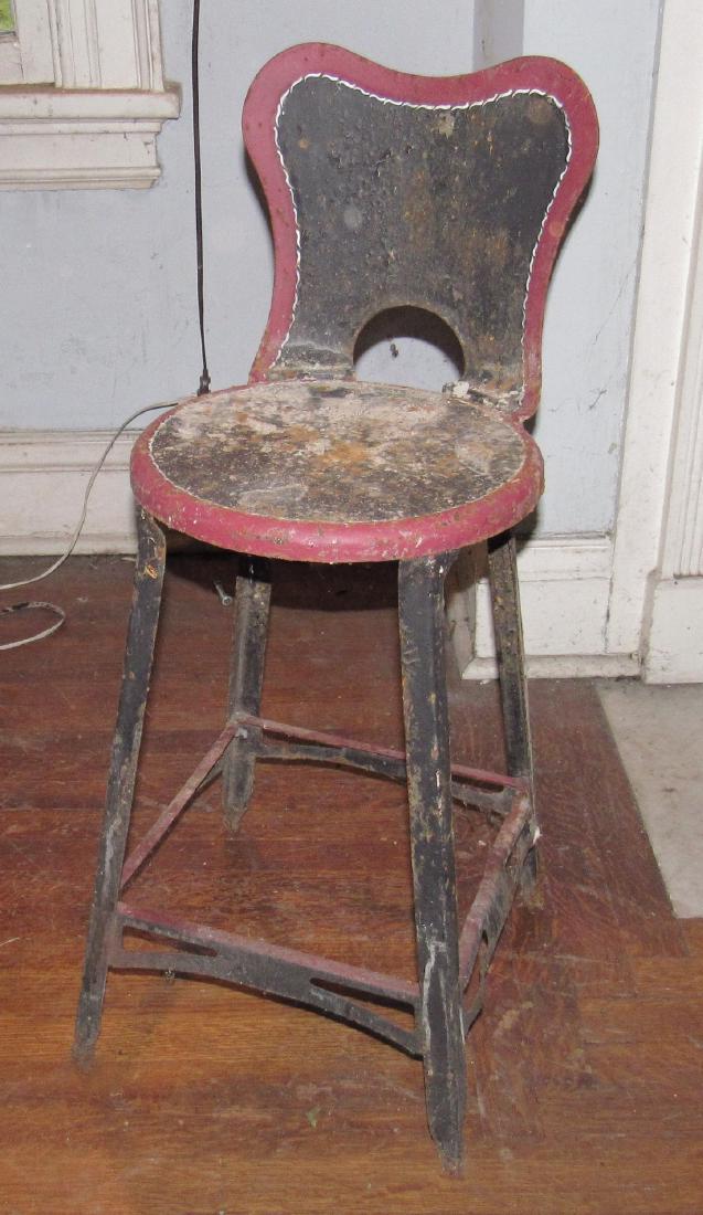 Metal Utility Stool: Approx 31" tall