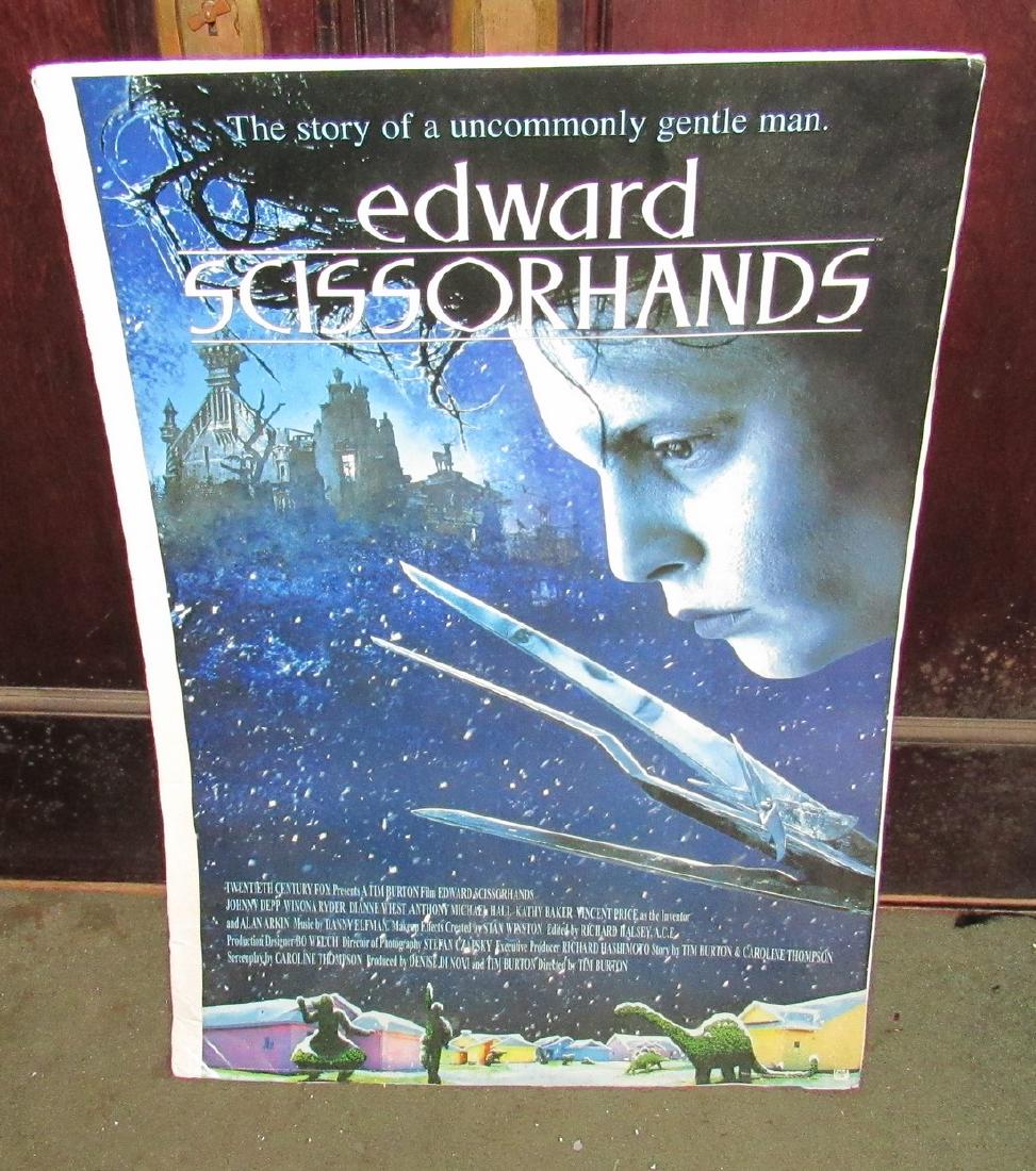 Edward Scissor Hands Movie Poster: Approx 23" x 34"