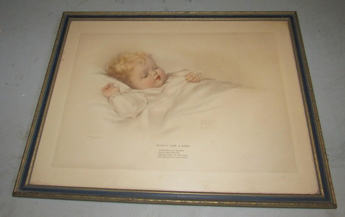 Bessie Pease Gutmann Mighty Like a Rose Print: Approx 14 1/2" x 19"