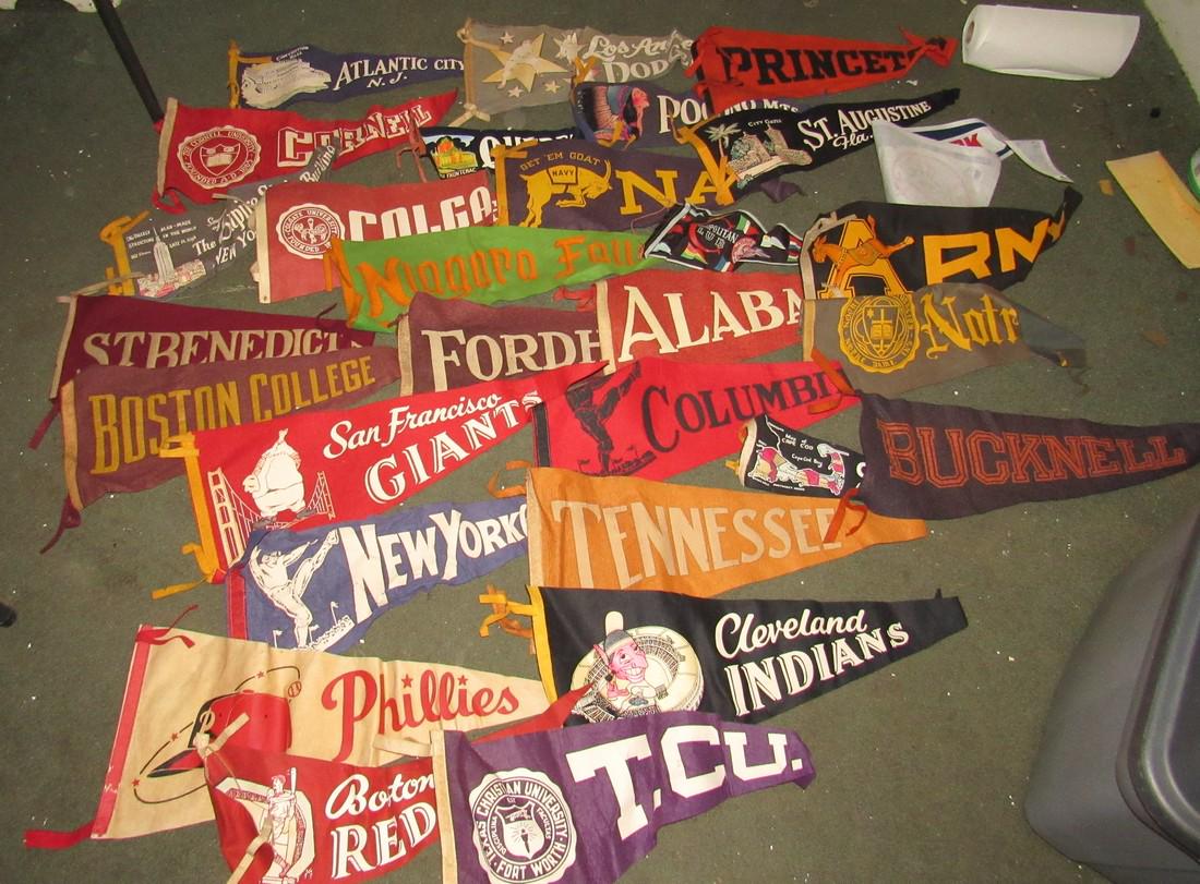 Baseball Football College Souvenir Pennants: Getting all pictured