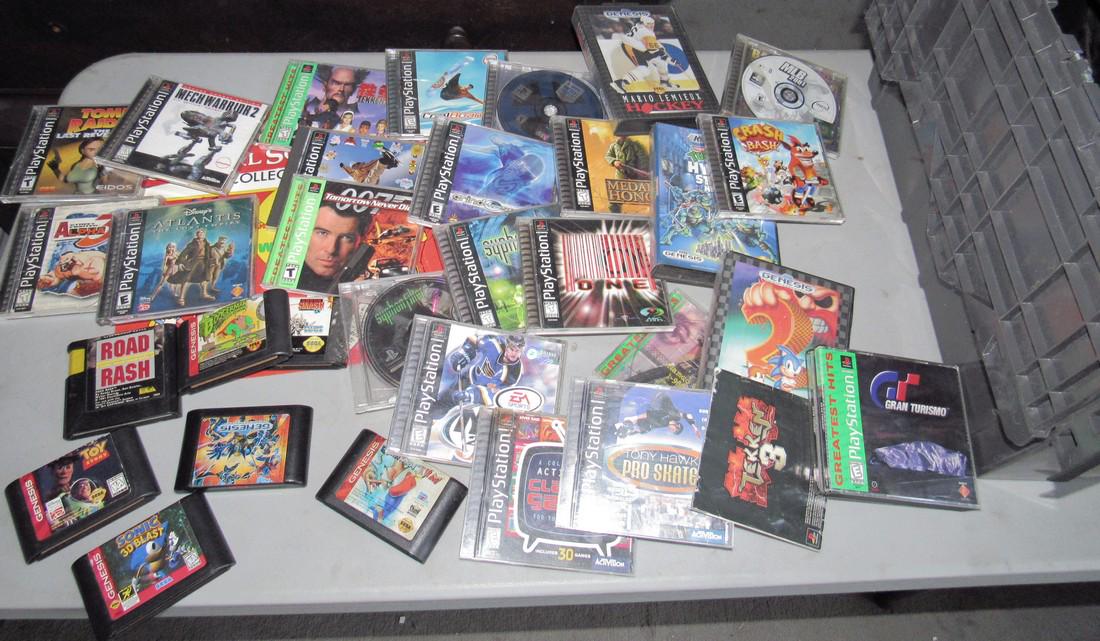 Genesis Playstation Nintendo Games and Controllers: Getting all pictured