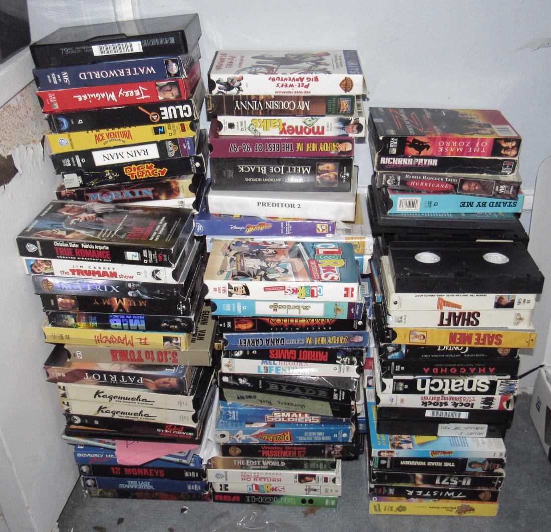 Large Lot of VHS Tapes and DVDs: Getting all pictured