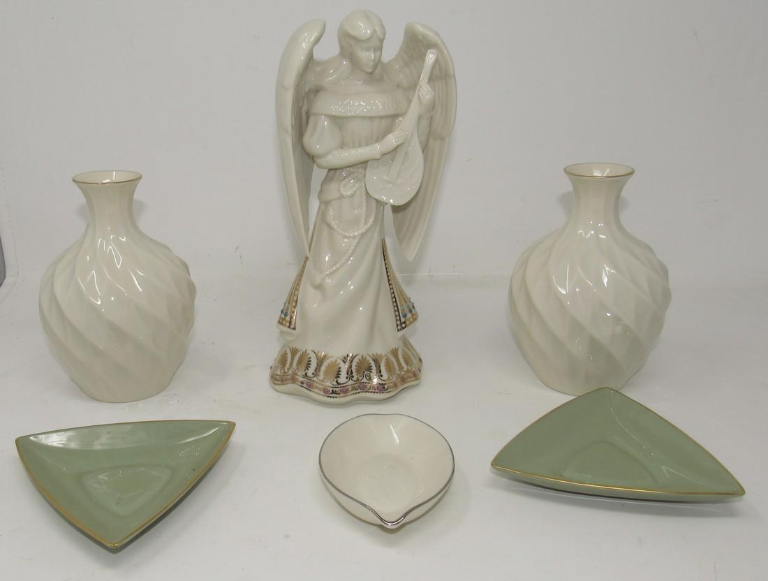 Lenox Angel Vases Trays: Angel is approx 9 1/4" tall