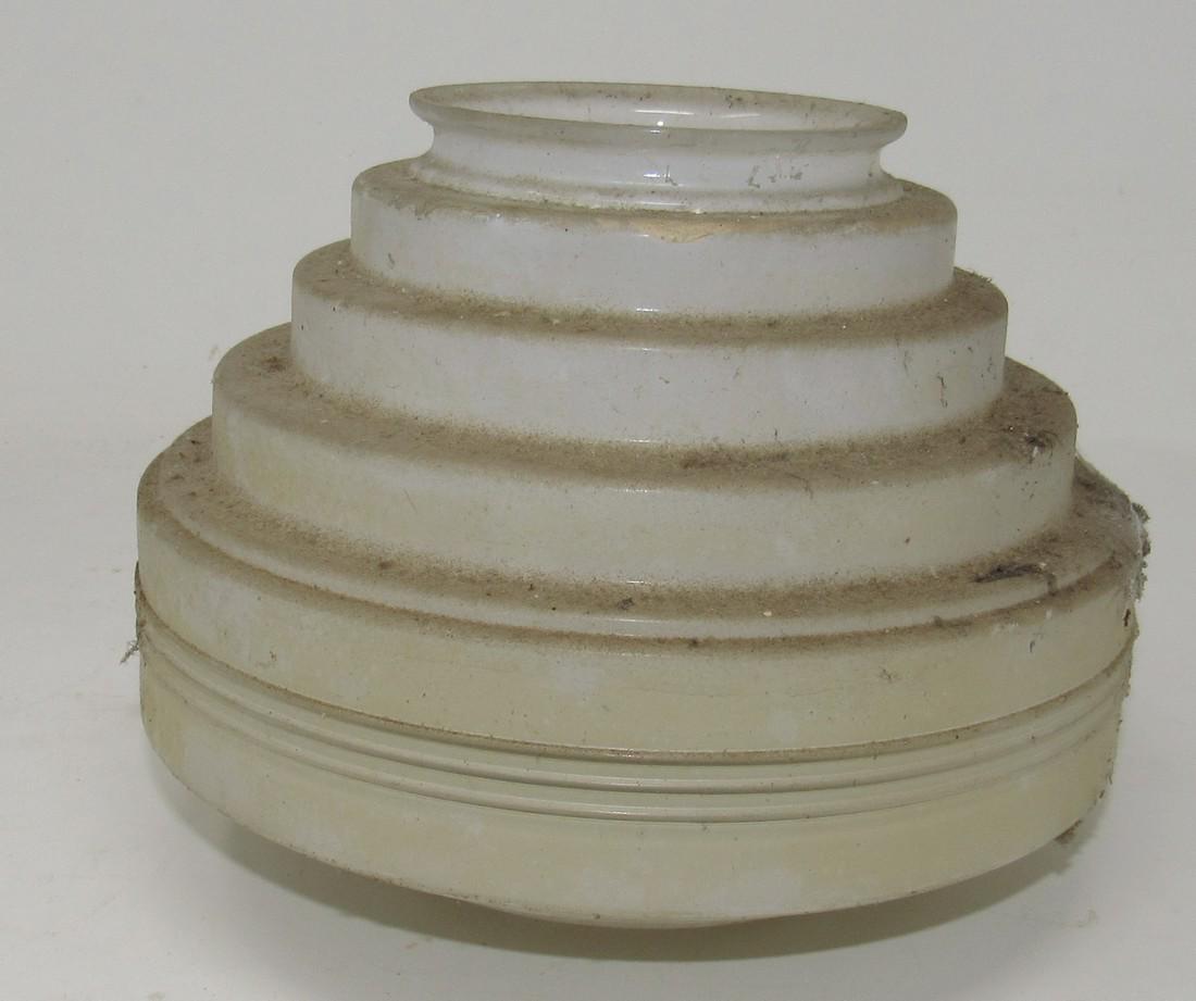 Vintage Ceiling Light Shade: Approx 8" in diameter, 6 3/4" tall, 3 7/8" fitter diameter