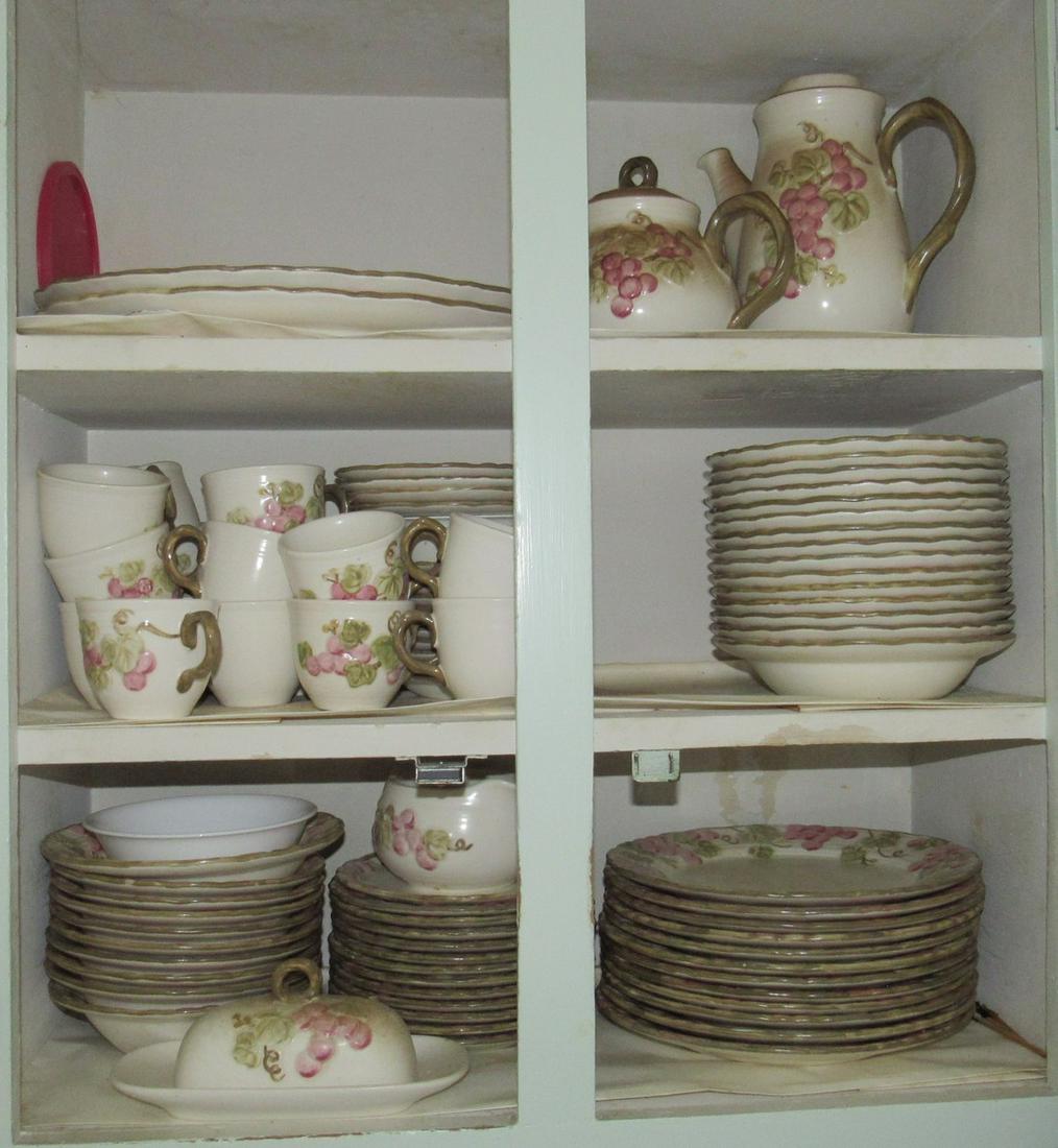 Metlox Vintage Pink Poppytrail Dinnerware: Getting all pictured in cabinet.