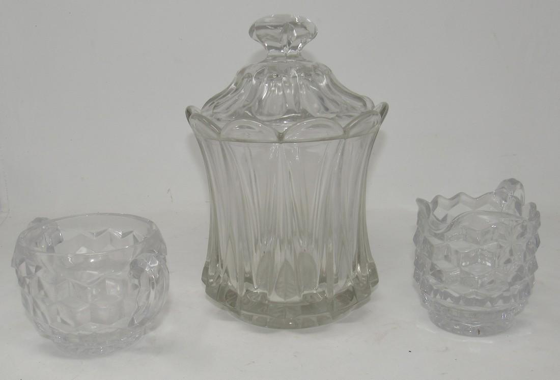 Candy Jar Creamer and Sugar: Candy jar is approx 9 1/4" tall.