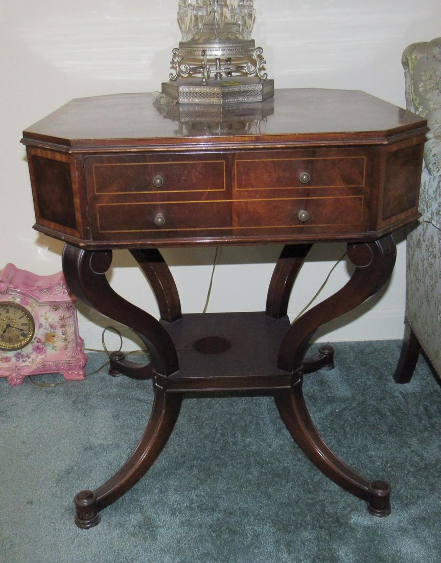Pair of 1 Drawer End Tables: This lot is 2 end tables only. Does not include lamps on it. Approx. 25" x 25" x 28" tall.