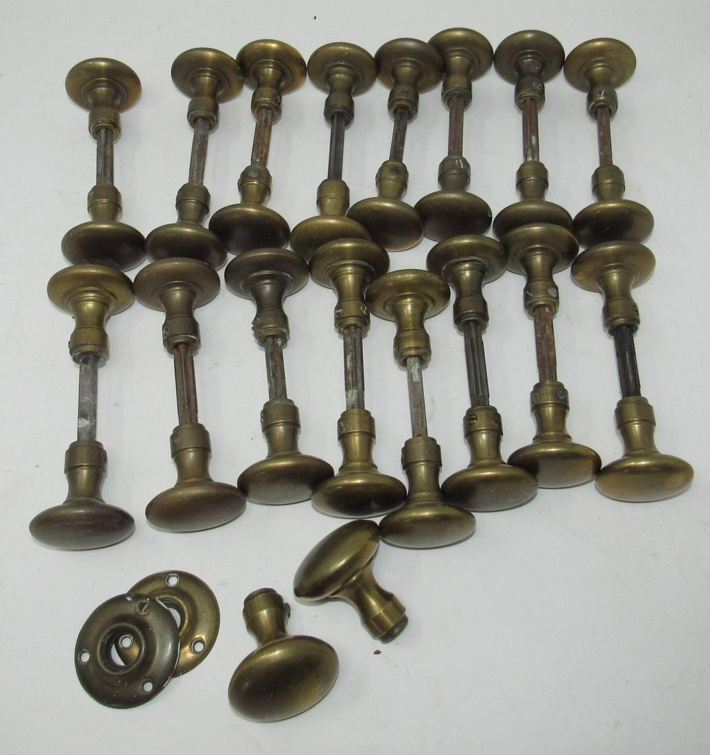 16 Sets Brass Door Knobs: Approx 1 3/4" in diameter
