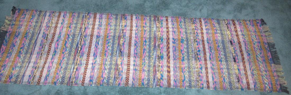 Rag Rug Runner: Approx 30 1/2" x 8' 9"