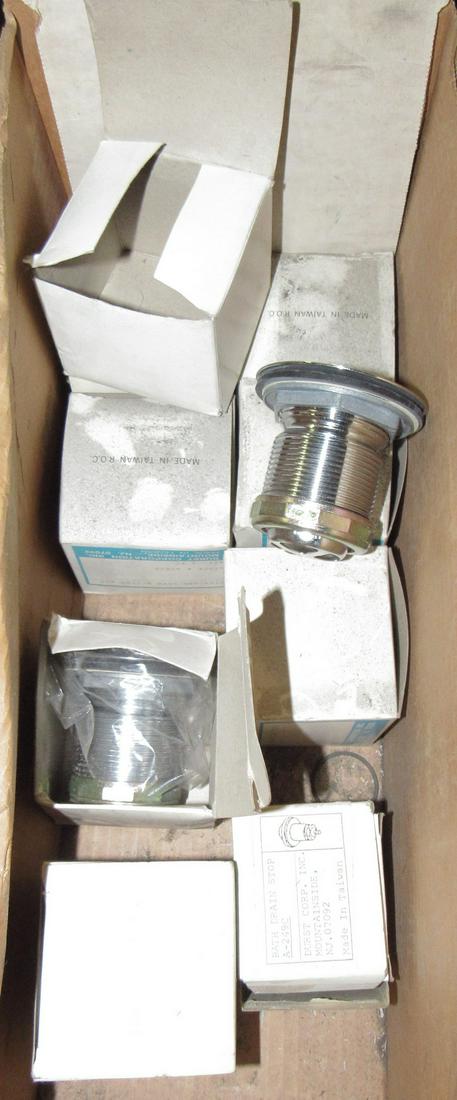 Sink Strainers with Nuts: Lot includes 8 strainers and 1 bath drain stop
