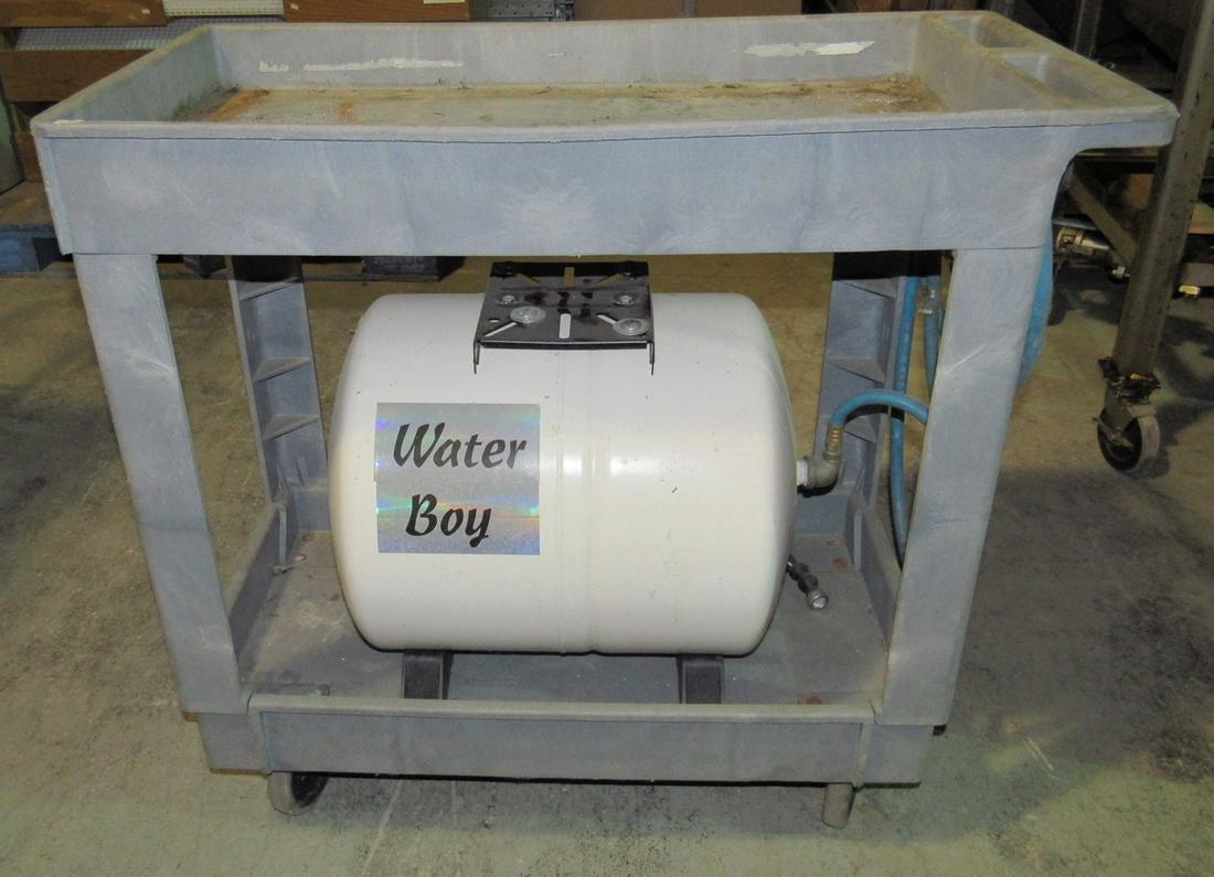 Water Boy Pressurized Tank with Wand and Cart: Cart is 17 1/2" x 34" x 33" tall