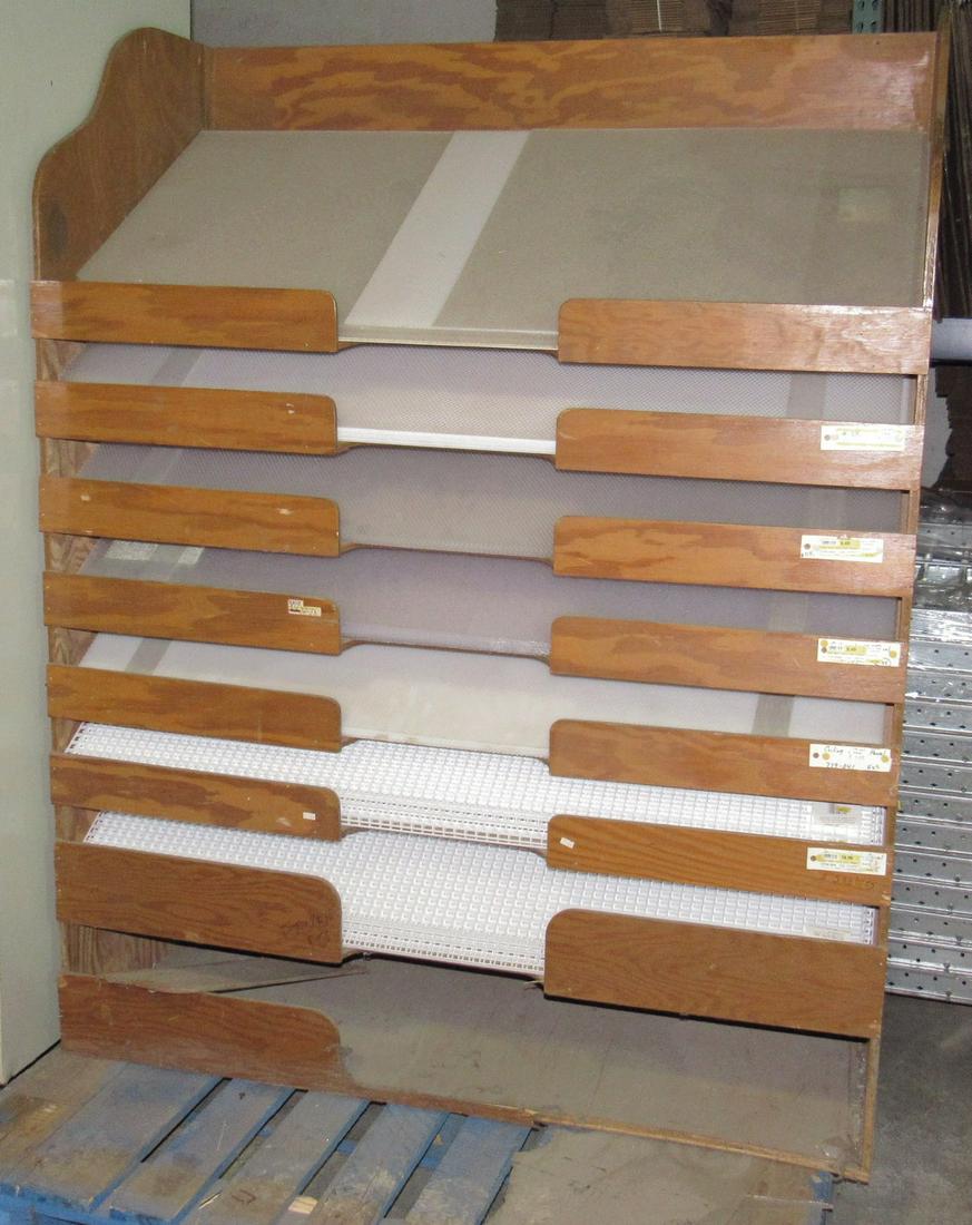 Display Shelf with Ceiling Lighting Lenses and Grates: Approx 23" x 49 1/2" x 64" tall