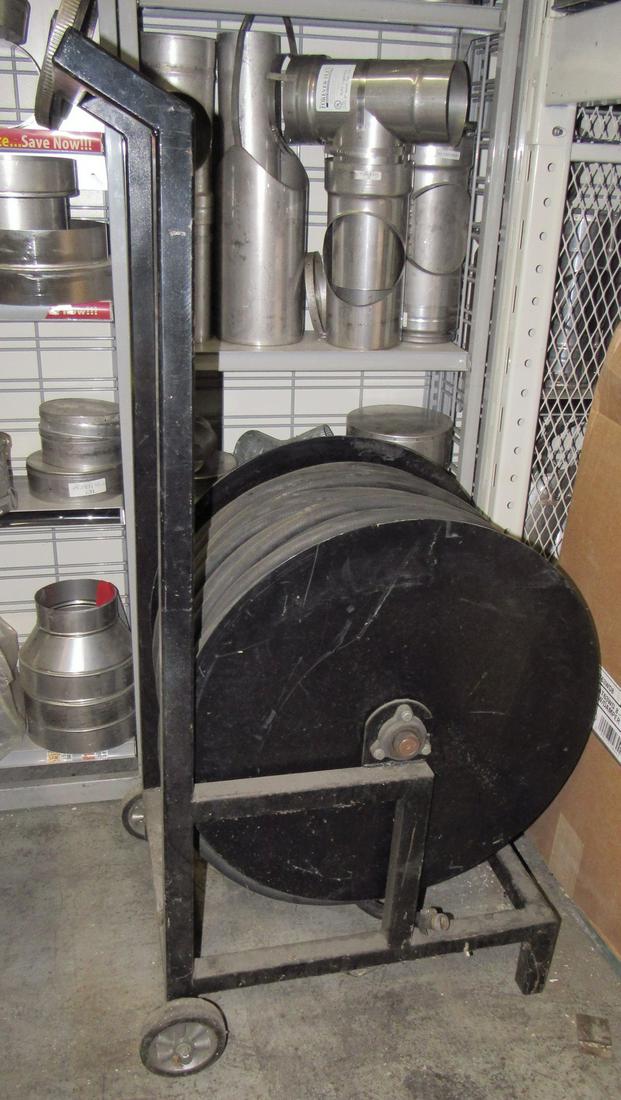 Large Industrial / Commercial Hose with Hose Reel: Hose Reel is approx 24" in diameter