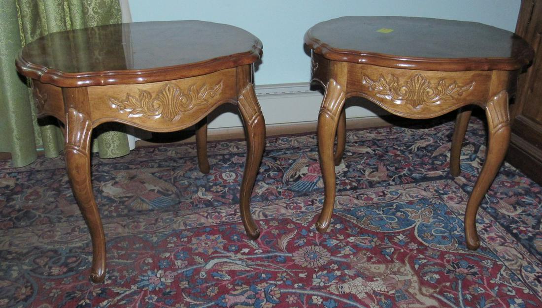 Pair of End Tables: Approx 22" x 25" x 23" tall. Getting both pictured