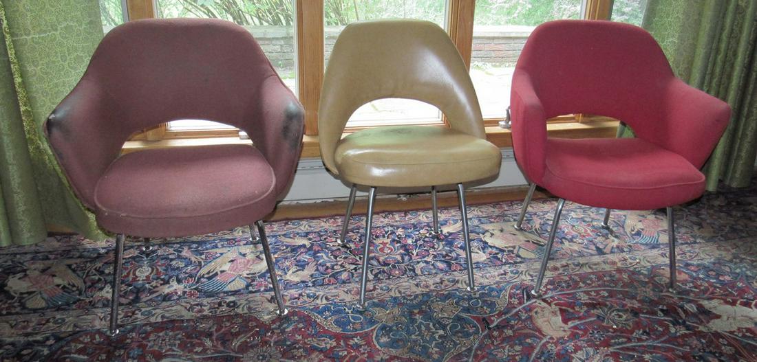 3 Vintage Mid Century Modern Chairs Attributed to Knoll (1 of 11)