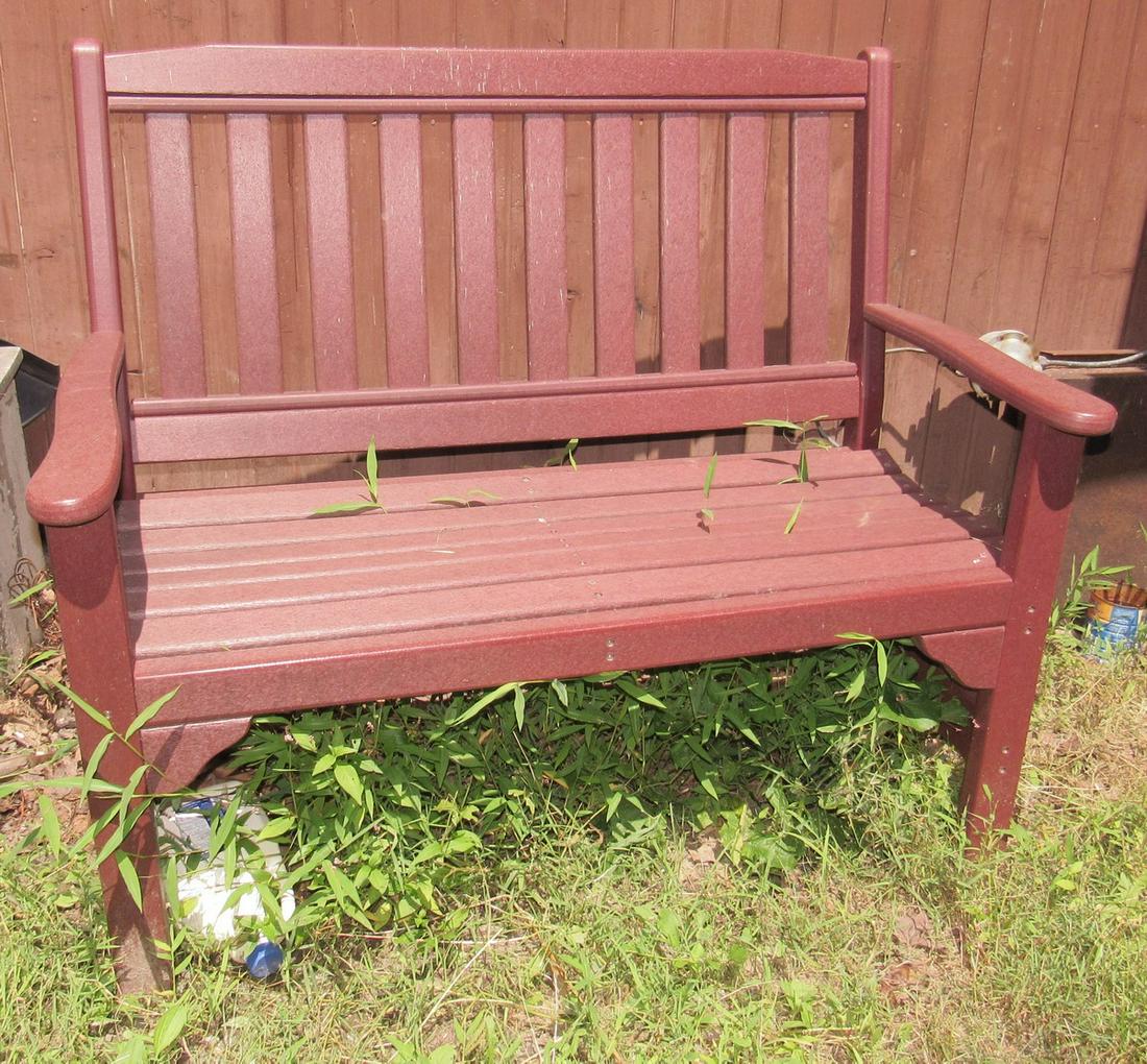 Resin Park Bench Aug 18 2019 M J Stasak Jr Auction And