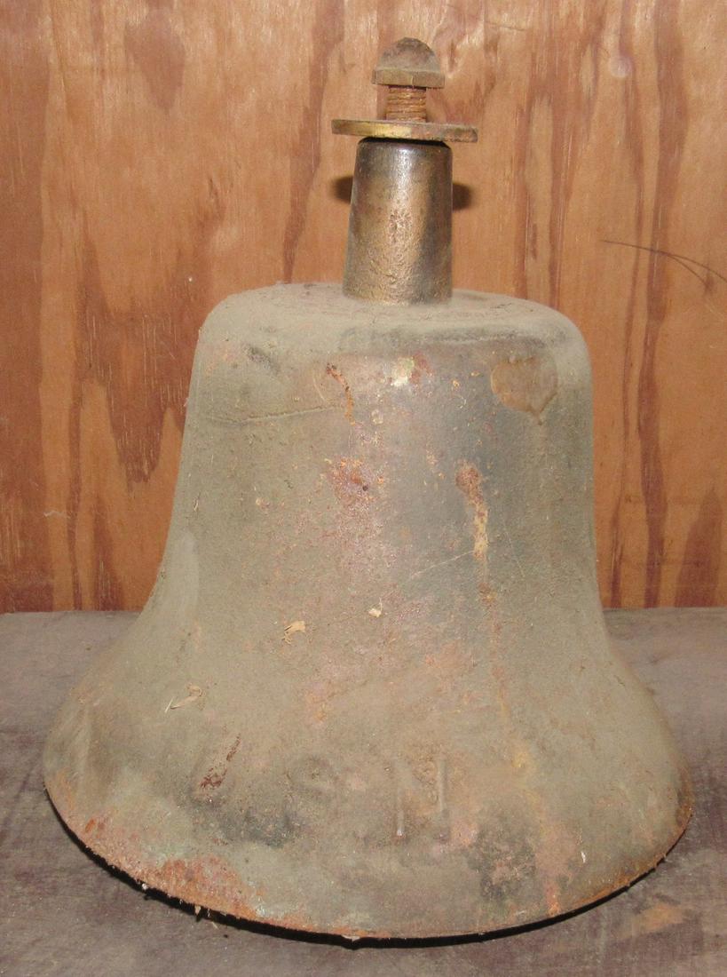 Antique United States Navy Harvard Lock Co. Brass Bell (1 of 5)