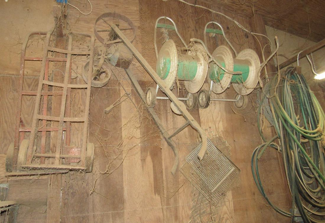 Antique Planter Hand Trucks and Hose Reels (1 of 3)