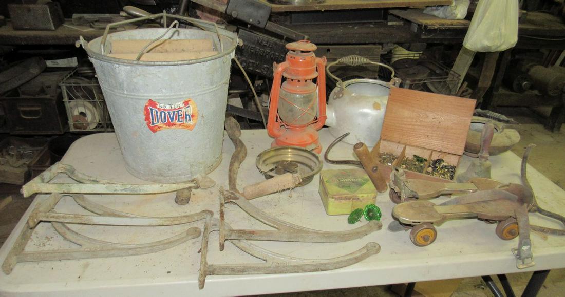 Galvanized Mop Bucket Lantern Skates Hardware Hay Hooks (1 of 6)