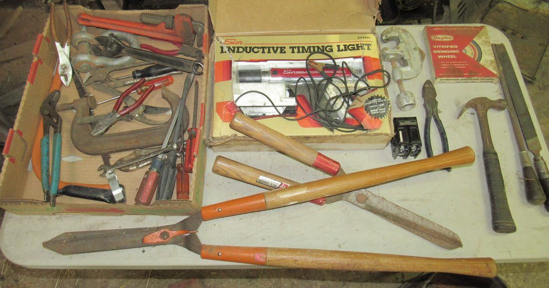 Large Lot of Tools Timing Light Snips Wrenches (1 of 5)