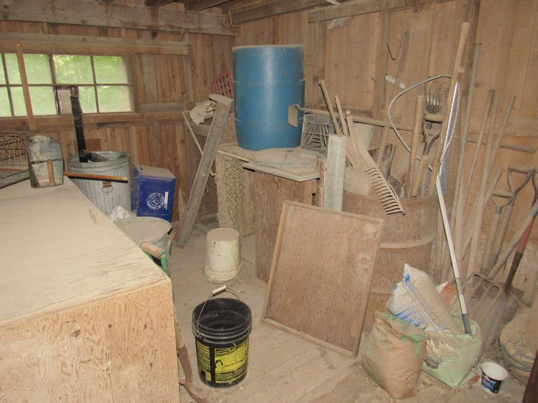 Contents of Chicken Coop Feeders Garden Tools Misc (1 of 6)