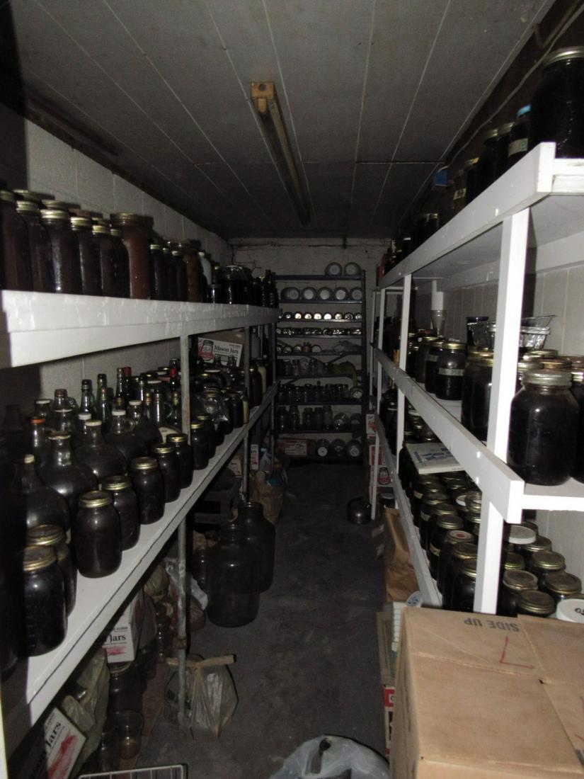 Canning Jar Room with Jars and Coke Carrier: Getting all pictured in room. Take what you Want and leave the rest.