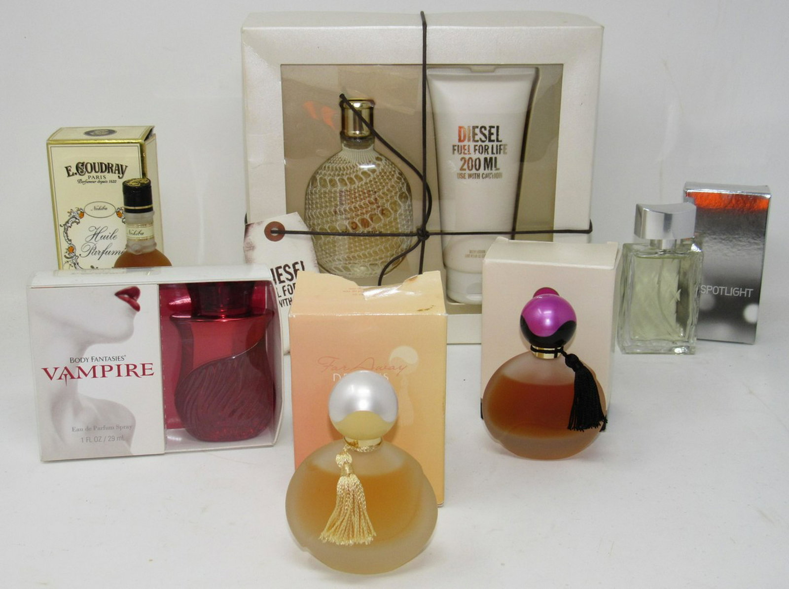 Diesel Fuel E Coudray Bath Oil Far Away Dreams Perfume: Getting all pictured. All are full or very close to full.