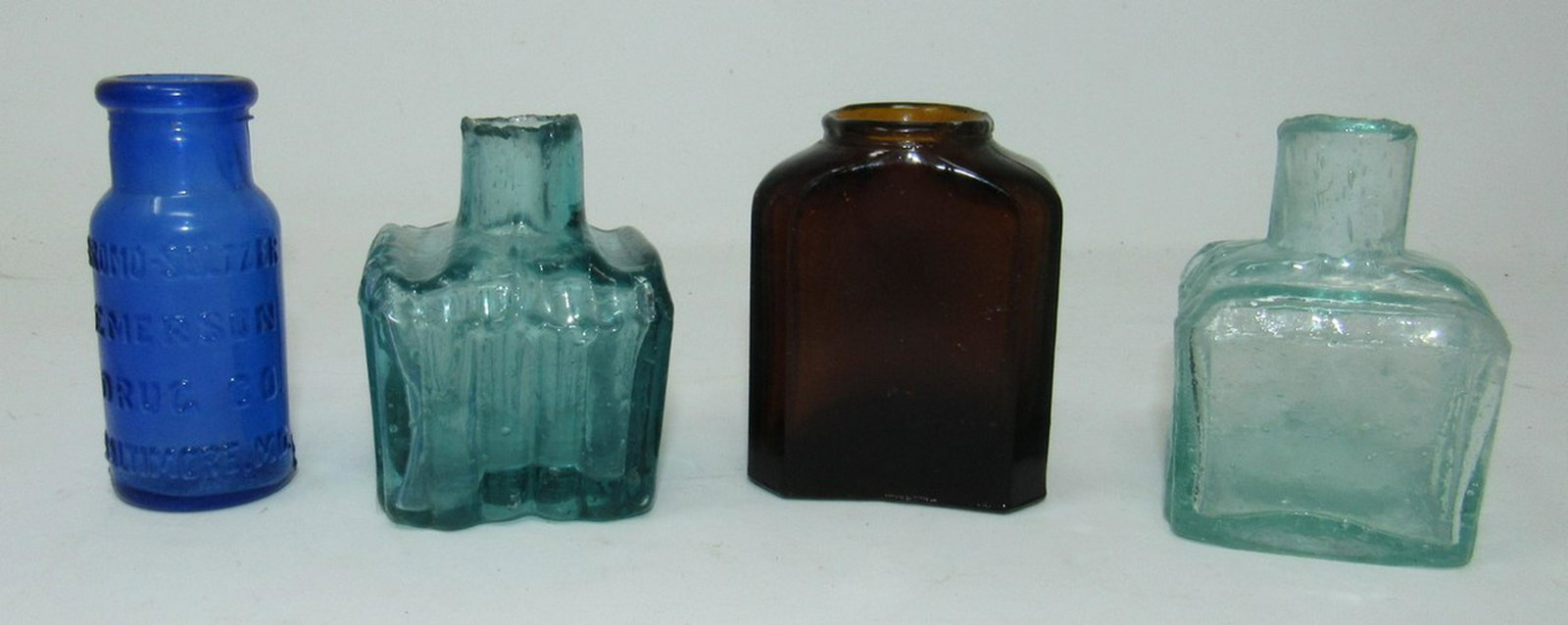 Ink and Drug Bottles: Drug bottle is approx 2 5/8" tall
