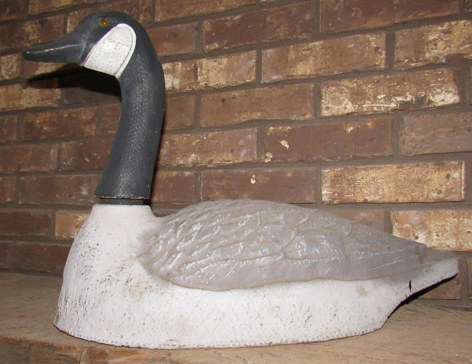 Papier Mache Type Goose Decoy: Approx 21" long and 15" tall
