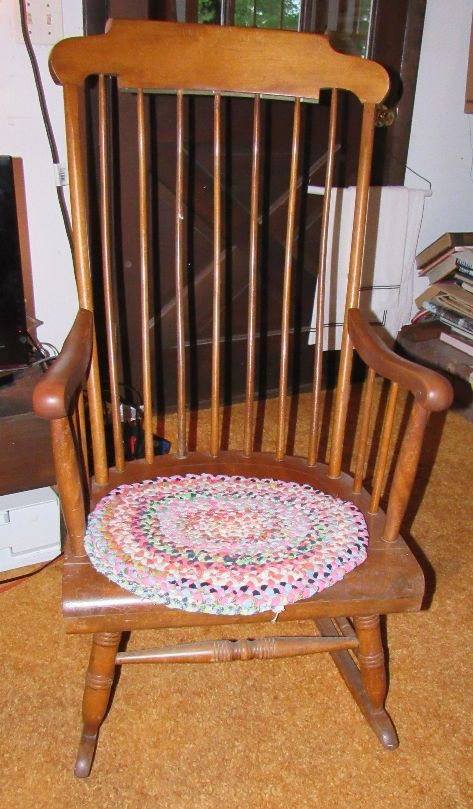 Nichols and Stone Rocker: Comes with chair pad and mat