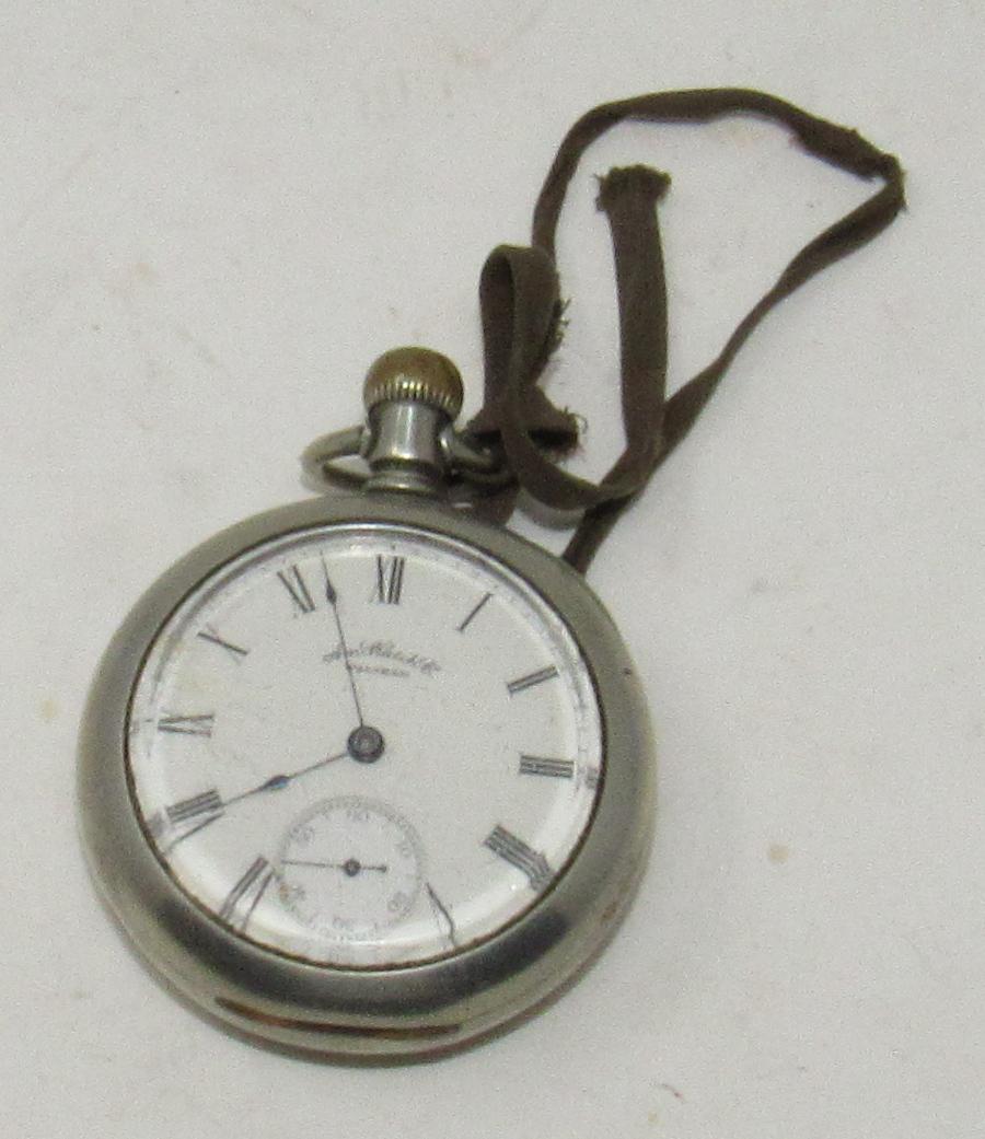 American Waltham Watch Co Pocket Watch: Approx 2 1/4" in diameter