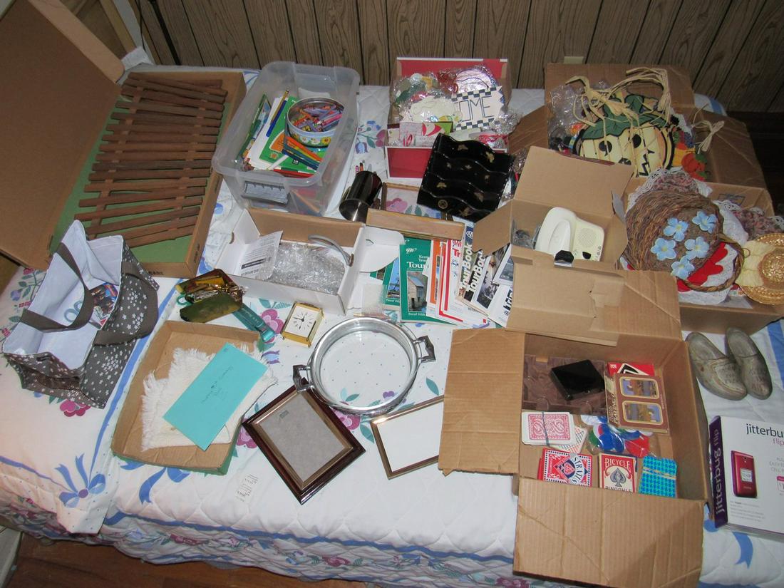 Contents of Bed: Lot includes everything on bed. Bed not included. Take what you want and leave the rest