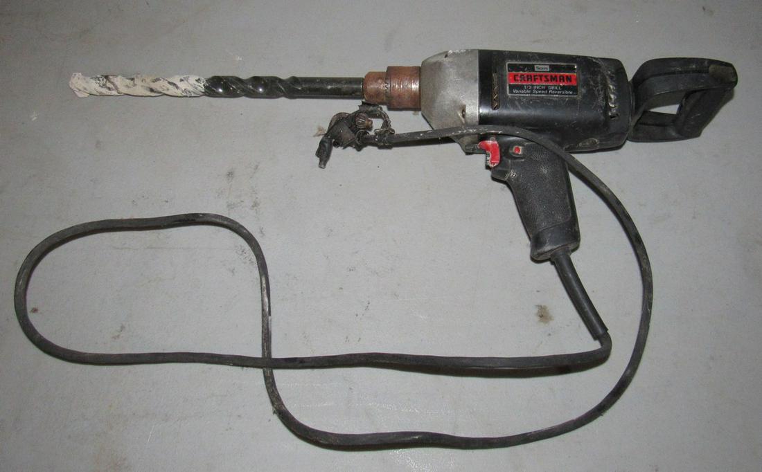 Sears 1/2 Inch Drill with Concrete Bit: Works !