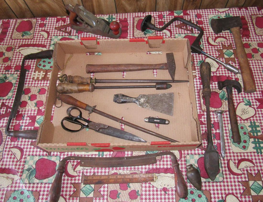 Great Neck Plane Draw Knives Wooden Rule RR Spike: Getting all pictured