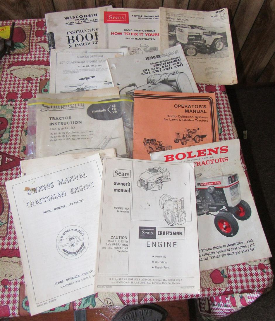 Tractor and Small Engine Manuals: Getting all pictured