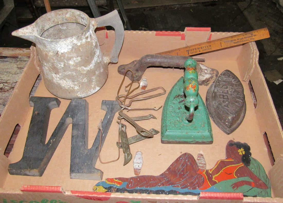 Sad Irons Bottle Openers Door Handle & Misc: Handle is approx 9 1/2" long