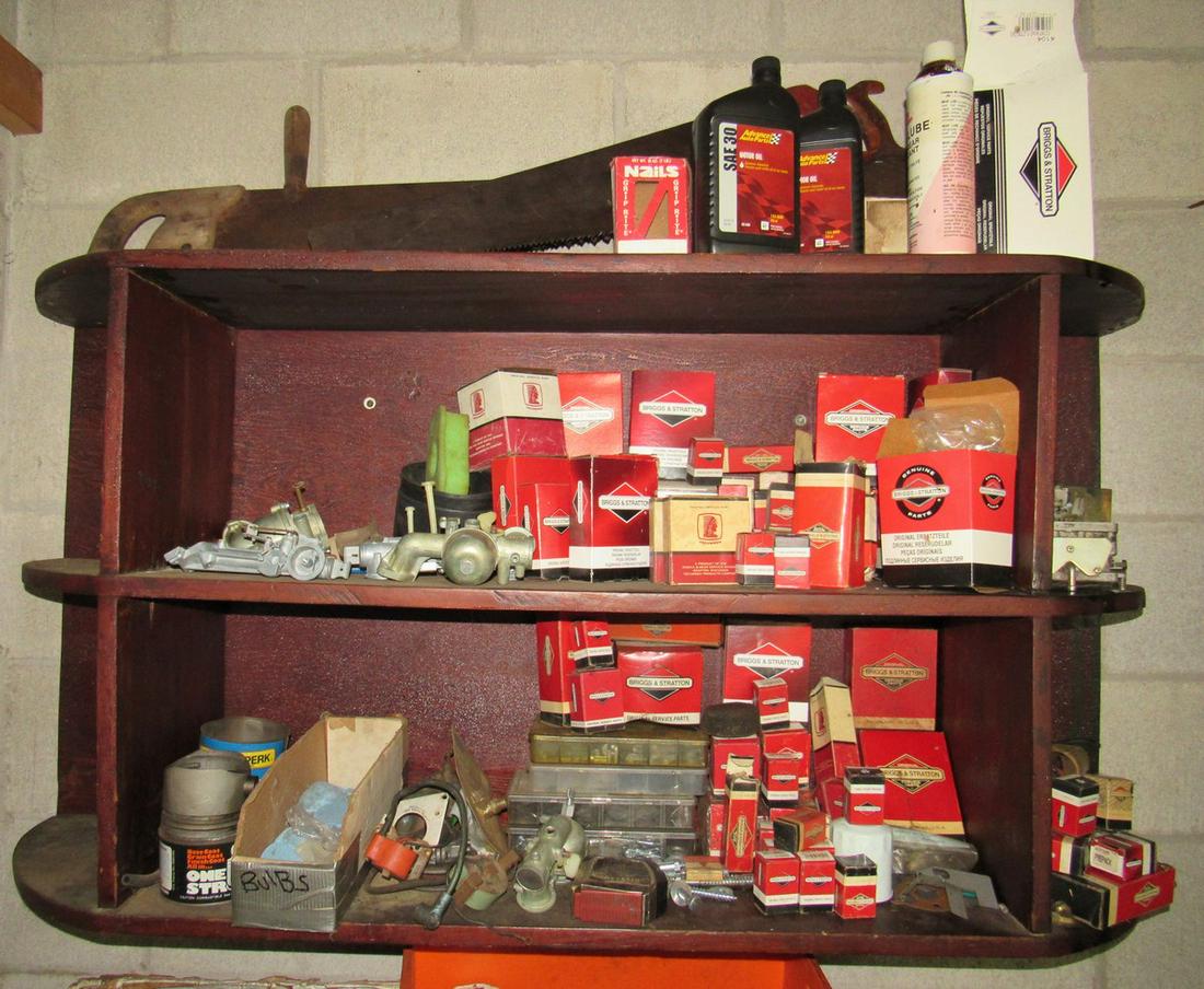 Briggs and Stratton Lawn Mower Parts Saws: Getting everything on shelf. Shelf is not included