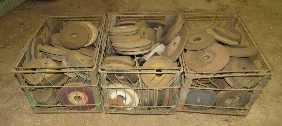 3 Crates Full of Grinding Discs Wheels: Getting all 3 crates , with misc wheels