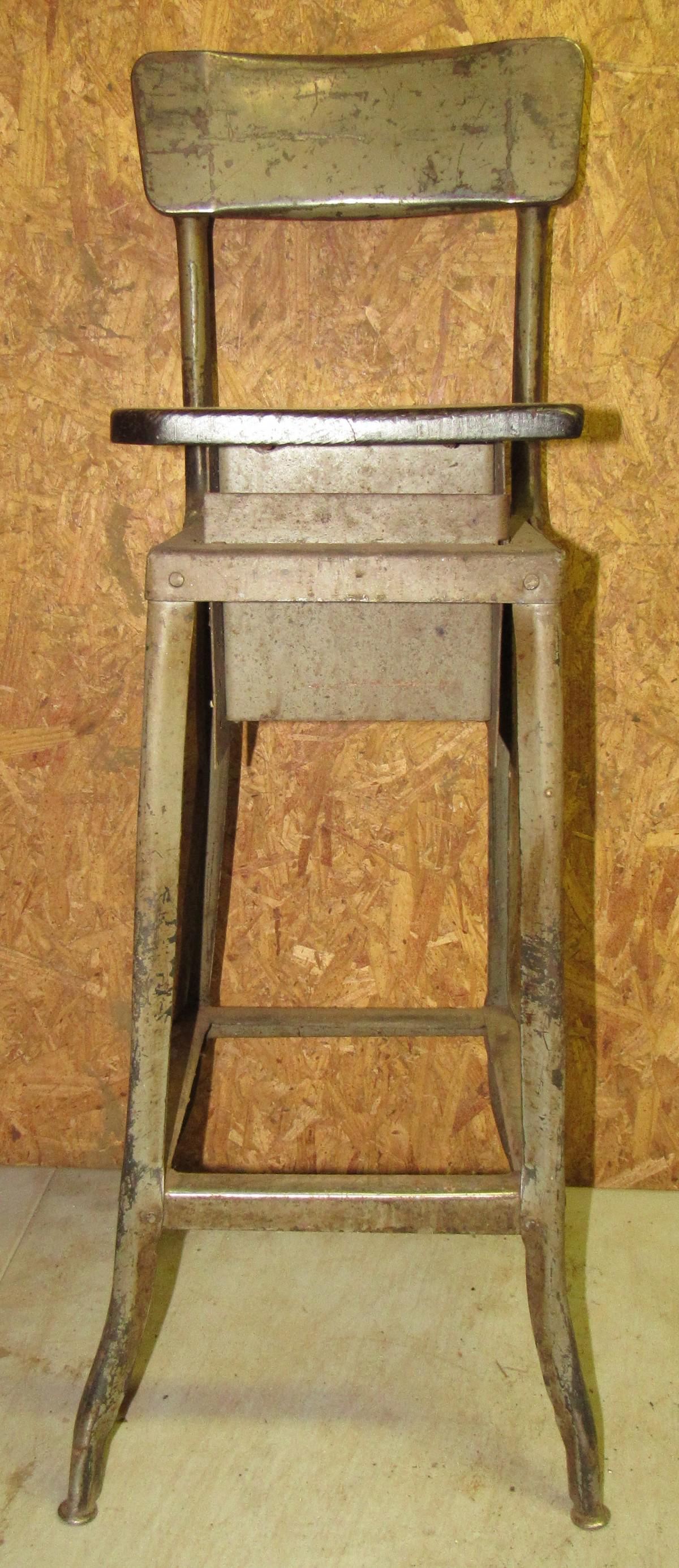 Vintage Industrial Stool: Apprx 36" tall