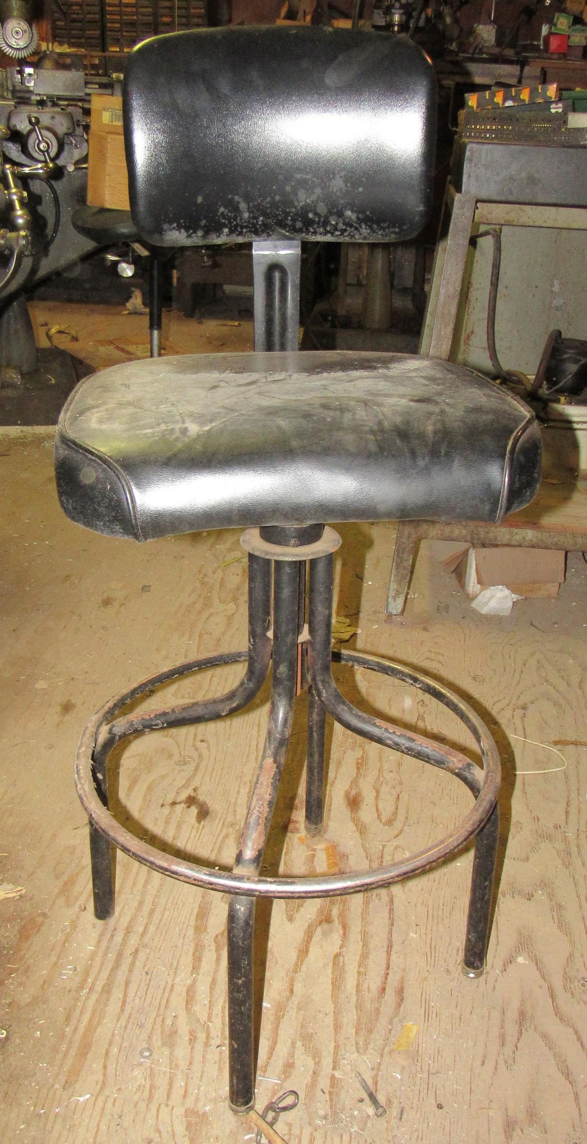 Vintage Steelcase industrial Stool: Has some wear