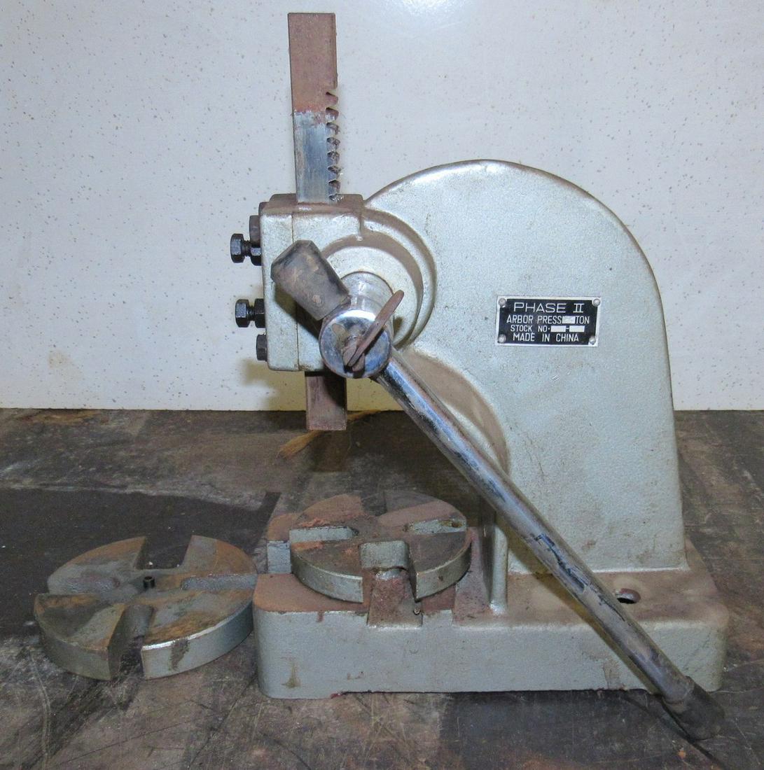 Phase II Press: Approx 3 3/4" between table and top